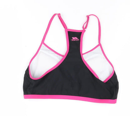 Trespass Women's Black Athletic Racerback Swim Top L