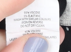 Boohoo Women's Black Star Pattern Shift Dress Size 8