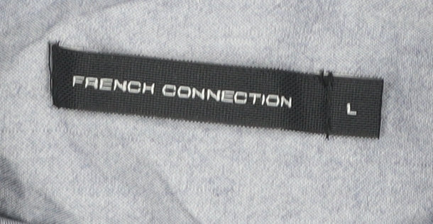 Brand and care label for French Connection Men's Blue Button-Up Shirt L