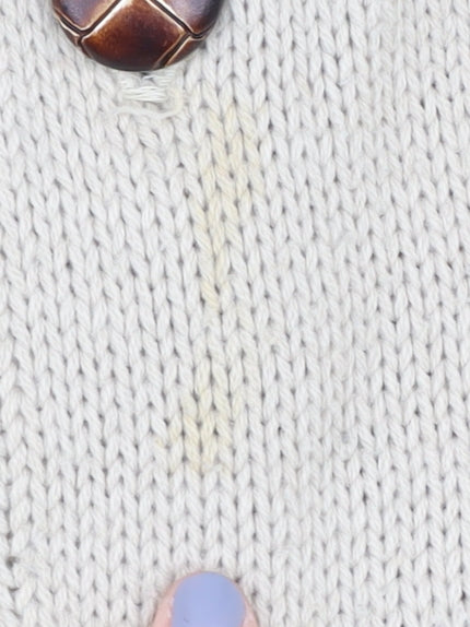 Topman Men's Green Aztec Cardigan, M, Chunky-Knit