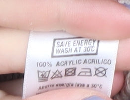 Topman Men's Green Aztec Cardigan, M, Chunky-Knit