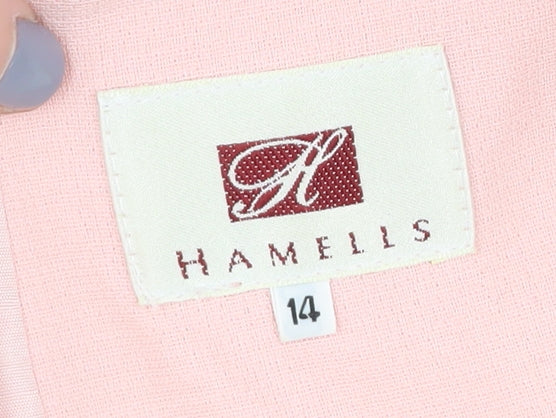 Womens UK Size 14 Hamells Regular Pink Suit Jacket