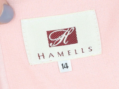 Womens UK Size 14 Hamells Regular Pink Suit Jacket