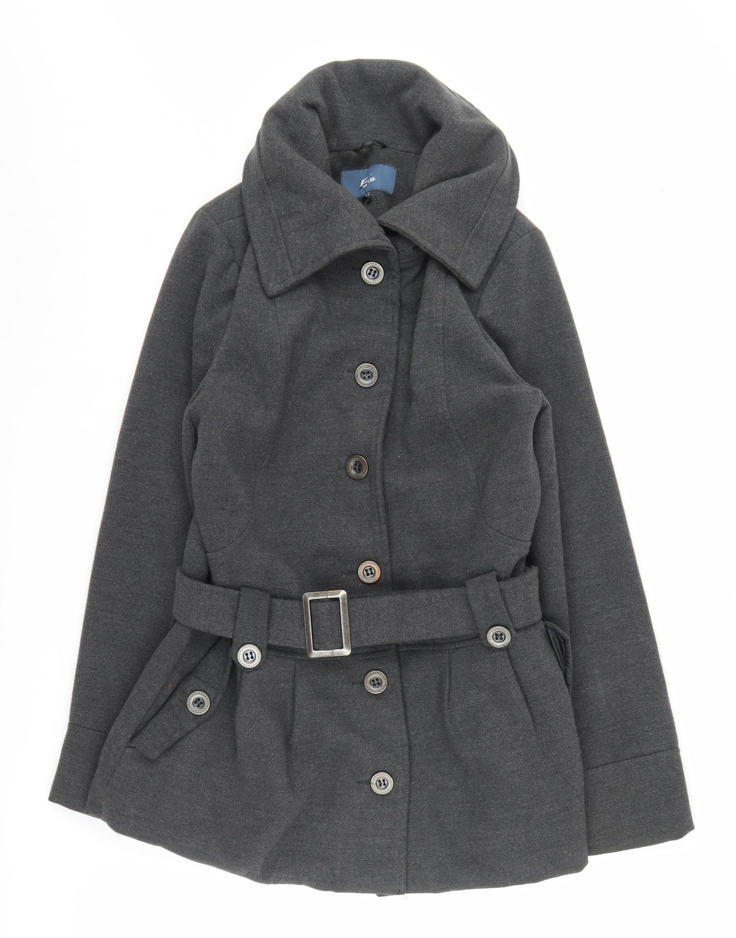 Womens UK Size 10 Evie Grey Pea Coat