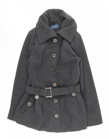 Womens UK Size 10 Evie Grey Pea Coat