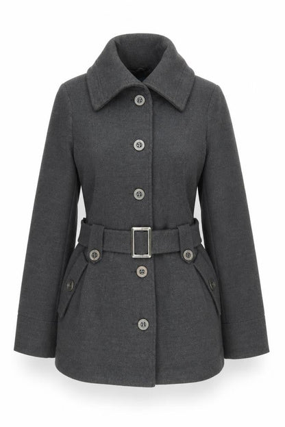 Womens UK Size 10 Evie Grey Pea Coat
