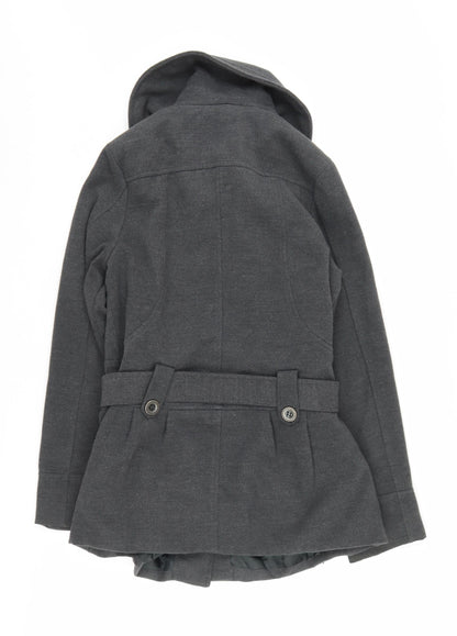Womens UK Size 10 Evie Grey Pea Coat