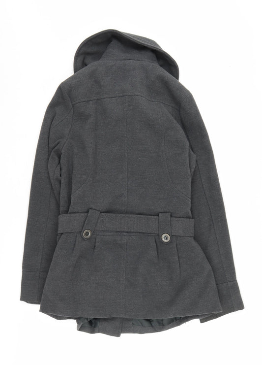 Womens UK Size 10 Evie Grey Pea Coat