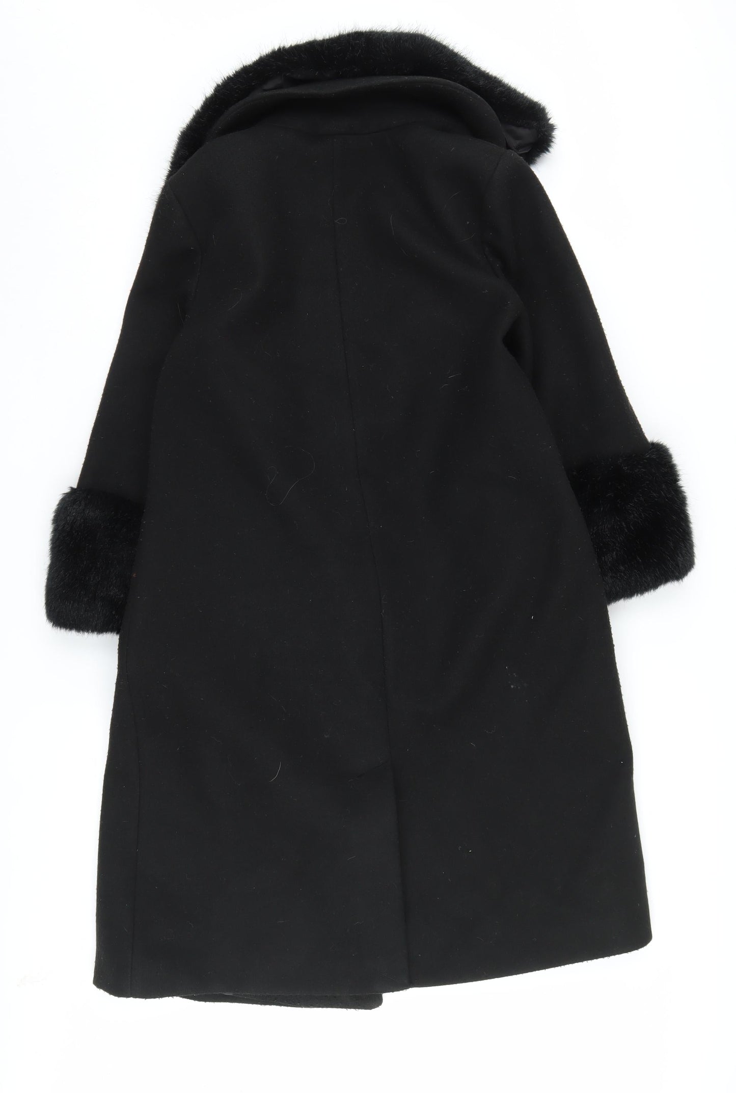 Womens UK Size 8 River Island Black Pea Coat