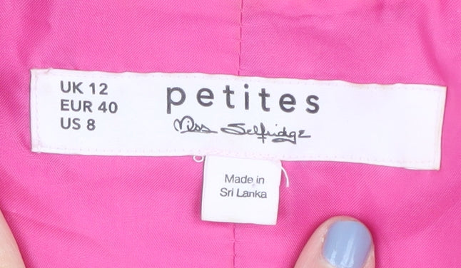 Miss Selfridge Women's Pink Petite Blazer, UK 12, Lined
