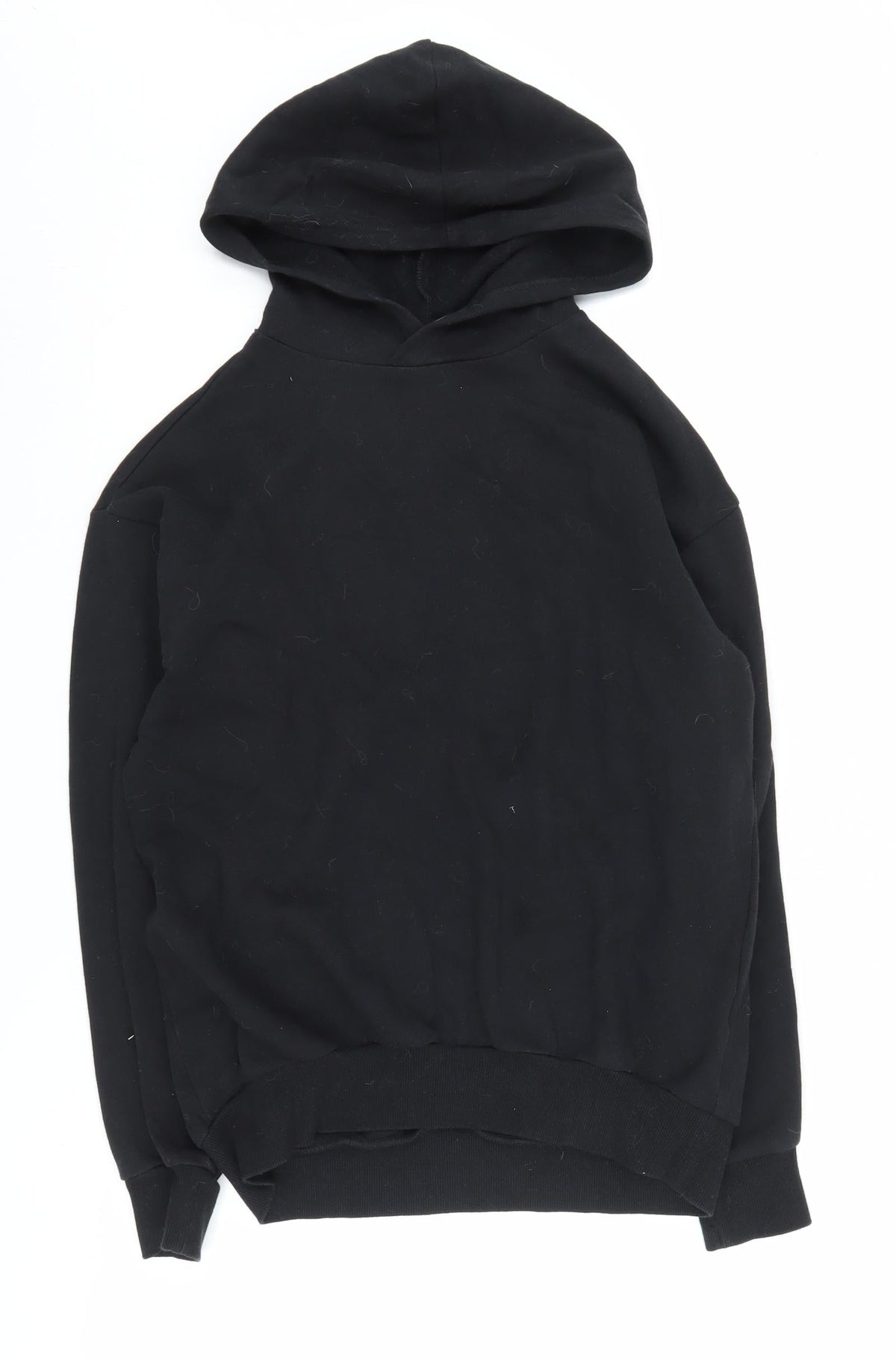 Additional front view of Black ASOS Women's Pullover Hoodie, size 4, Cotton Blend