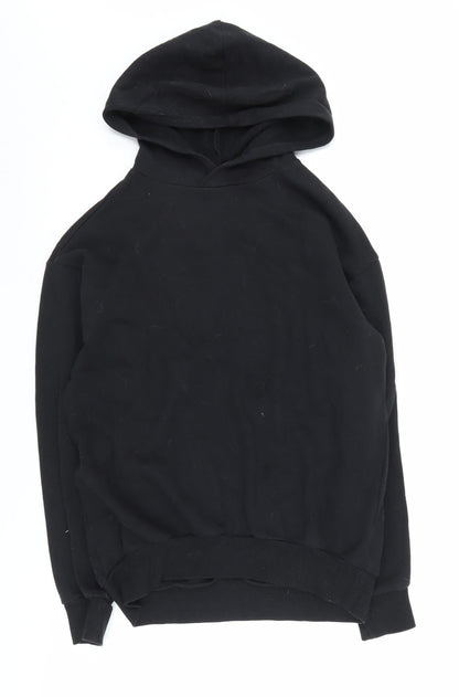 Additional front view of Black ASOS Women's Pullover Hoodie, size 4, Cotton Blend