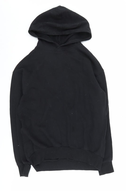 Additional front view of Black ASOS Women's Pullover Hoodie, size 4, Cotton Blend