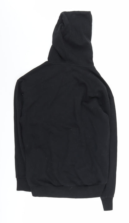 Back view of Black ASOS Women's Pullover Hoodie, size 4, Cotton Blend