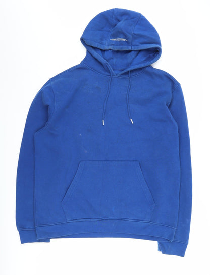 Sustainable Clothing Essentials Blue Pullover Hoodie, Unisex XL - Cotton Blend