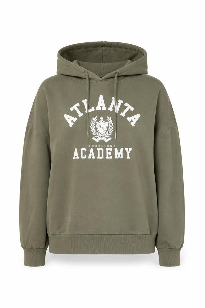 Front view of Only Women's Green Pullover Hoodie, size S