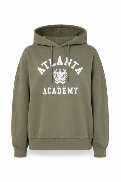 Front view of Only Women's Green Pullover Hoodie, size S