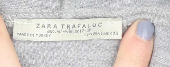 Zara Women’s Grey Pullover Hoodie, Size 26