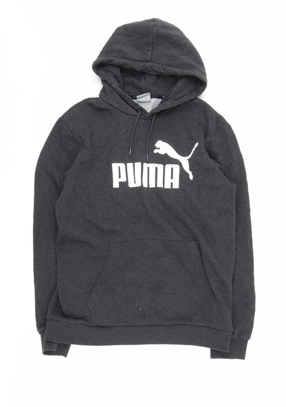 Mens UK Size M PUMA Grey Pullover Hoodie