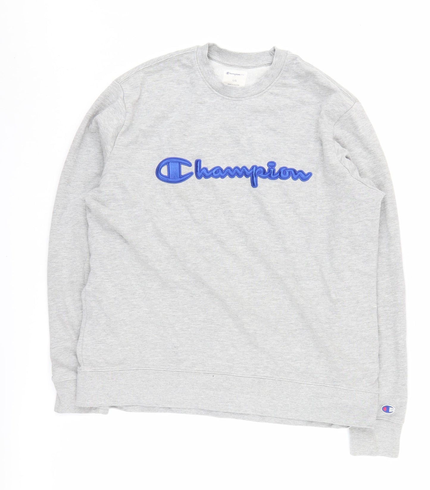 Mens UK Size L Champion Grey Pullover Sweatshirt