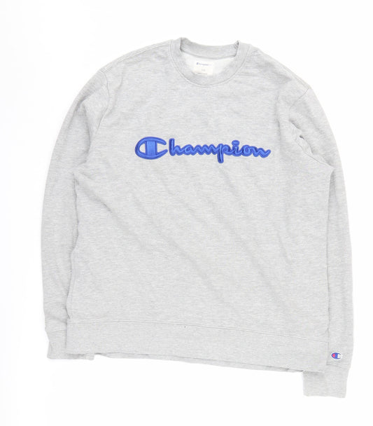 Mens UK Size L Champion Grey Pullover Sweatshirt