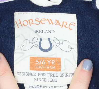 Horseware Girls' Blue Stars Hooded Cardigan 5-6 Years