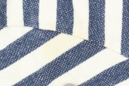 Animal Women's Blue Striped Hoodie Size 10 with Drawstring