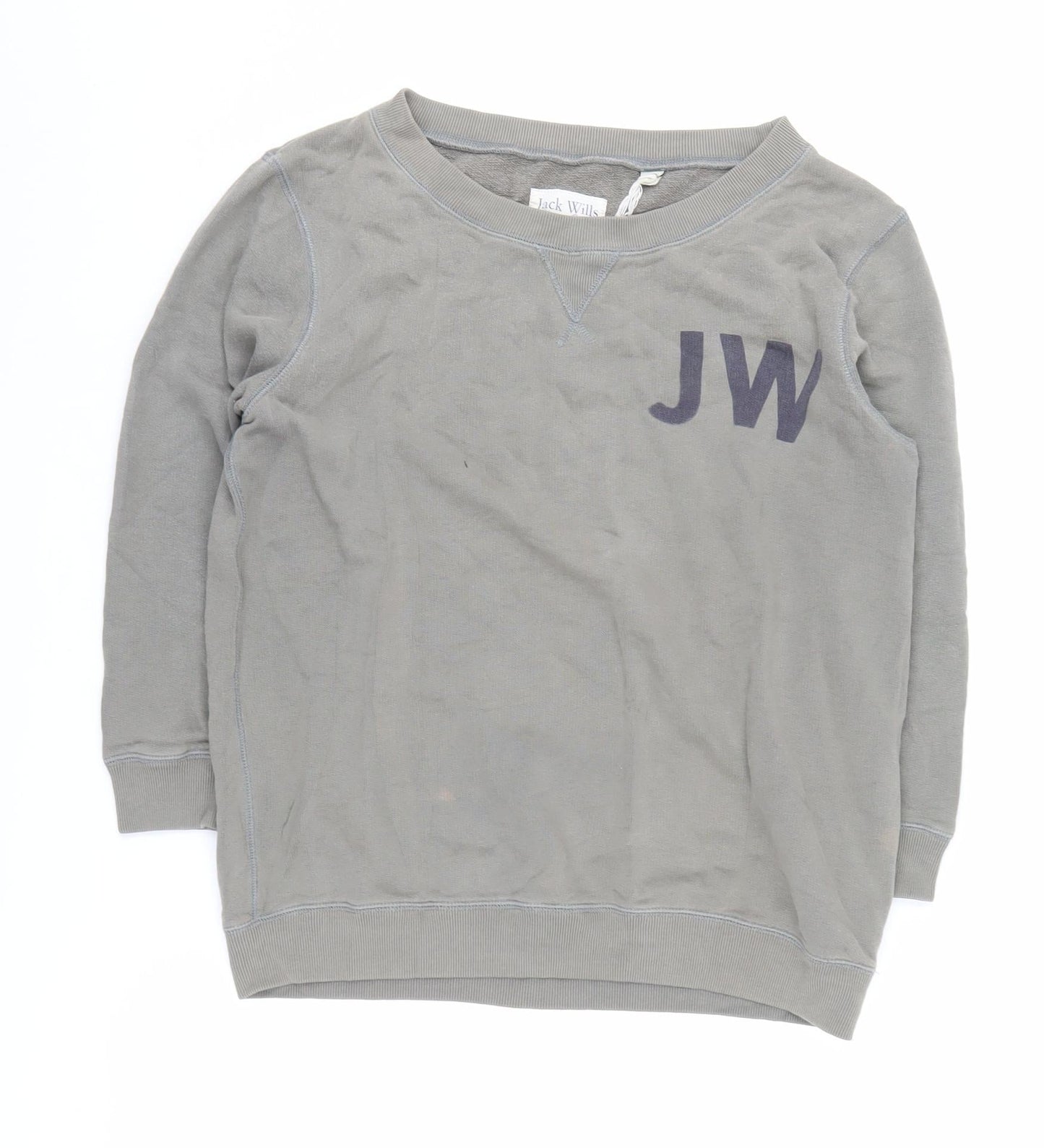 Womens UK Size 10 Jack Wills Grey Pullover Sweatshirt