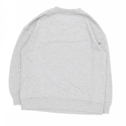 Back view of Very unisex adults grey harvard sweatshirt, m, pullover