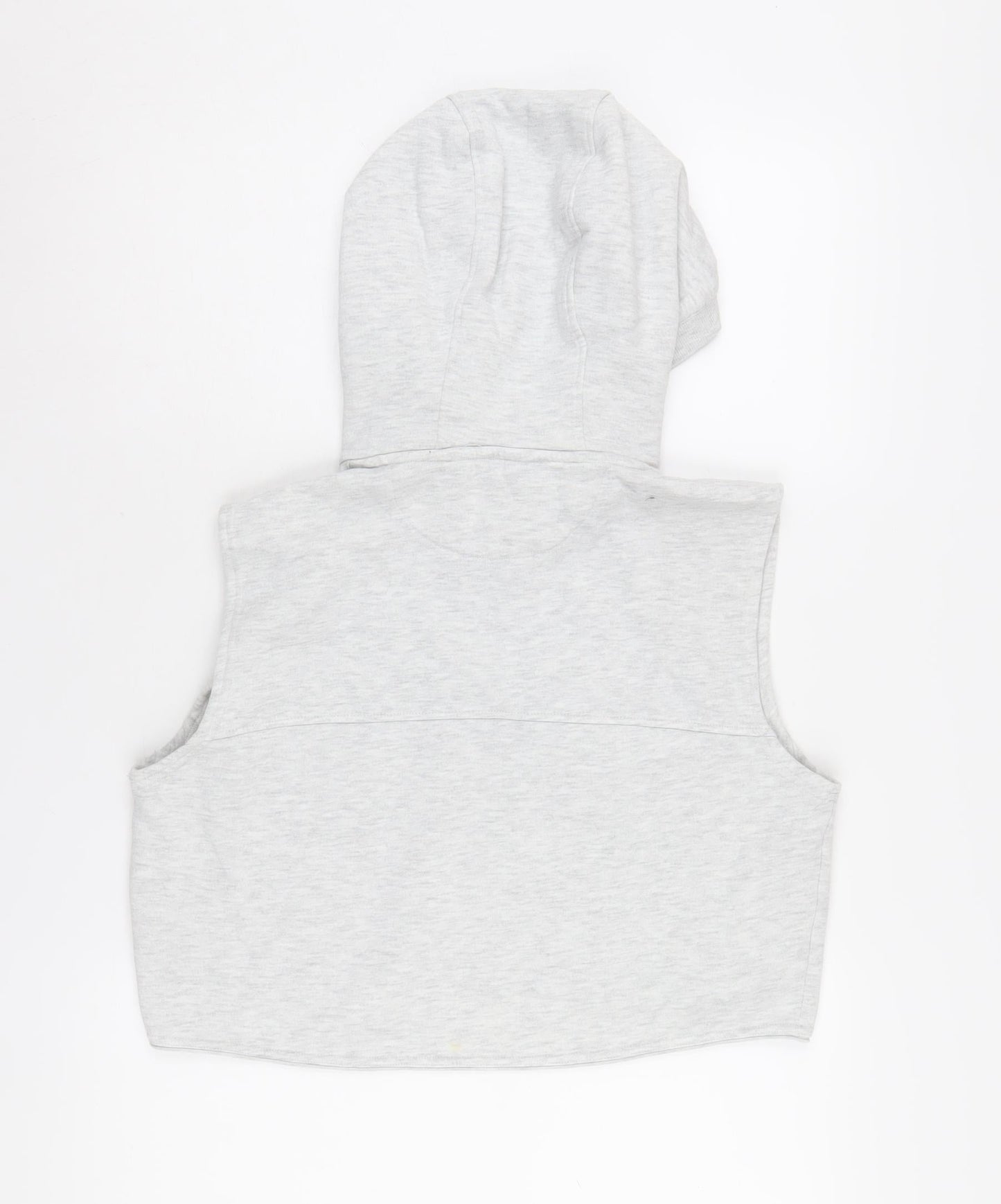 Pink Soda Sport Women's Grey Sleeveless Hoodie Vest, Size 10