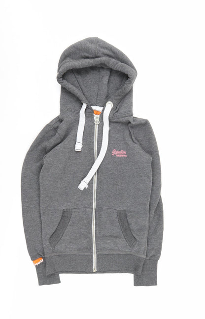 Superdry Women's Grey XS Full Zip Hoodie