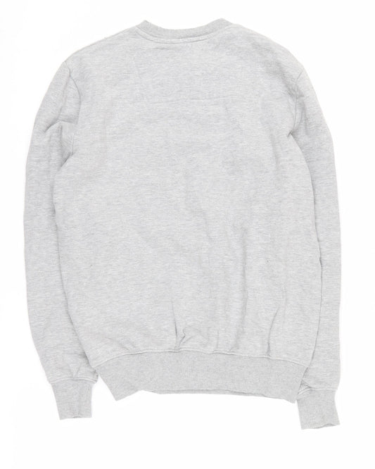 Threadbare Men's Grey Pullover Sweatshirt S, Logo Design