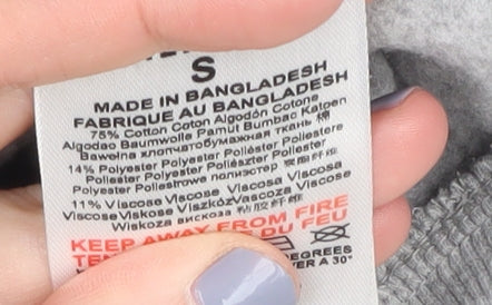 Threadbare Men's Grey Pullover Sweatshirt S, Logo Design