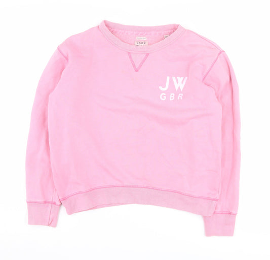 Womens UK Size 10 Jack Wills Pink Pullover Sweatshirt