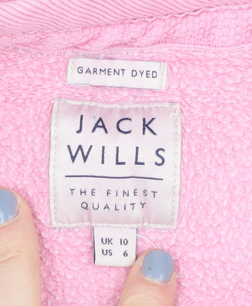 Womens UK Size 10 Jack Wills Pink Pullover Sweatshirt