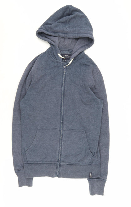 Mens UK Size S Criminal Blue Full Zip Hoodie