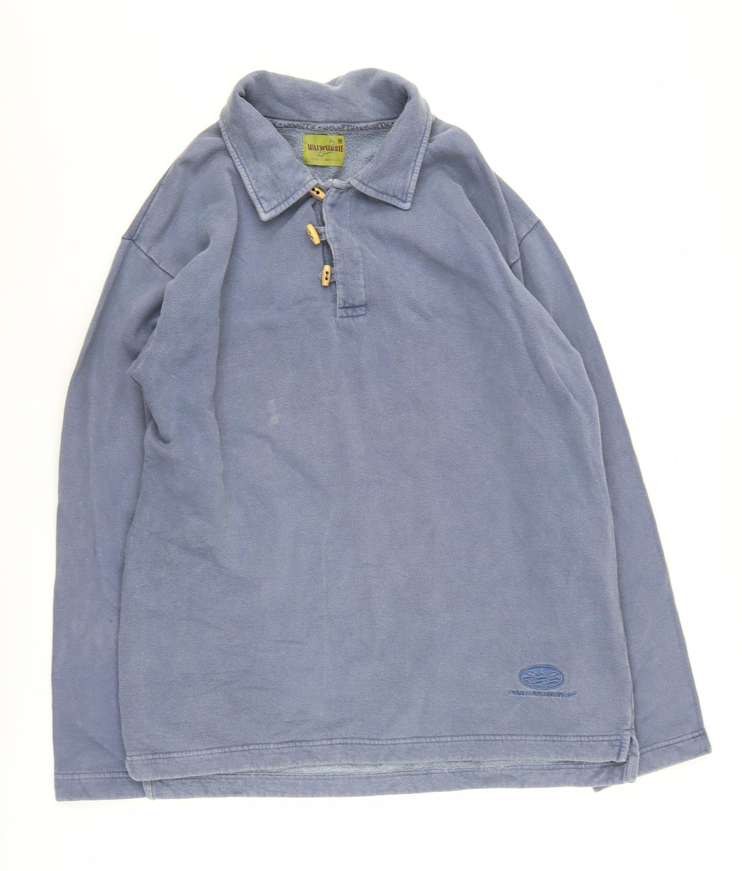 Waiwurrie Men's Blue Henley Hoodie M
