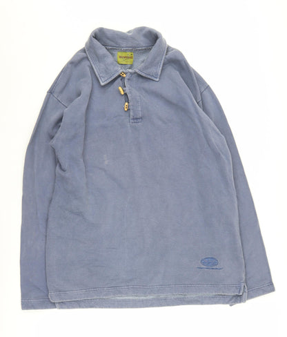 Waiwurrie Men's Blue Henley Hoodie M
