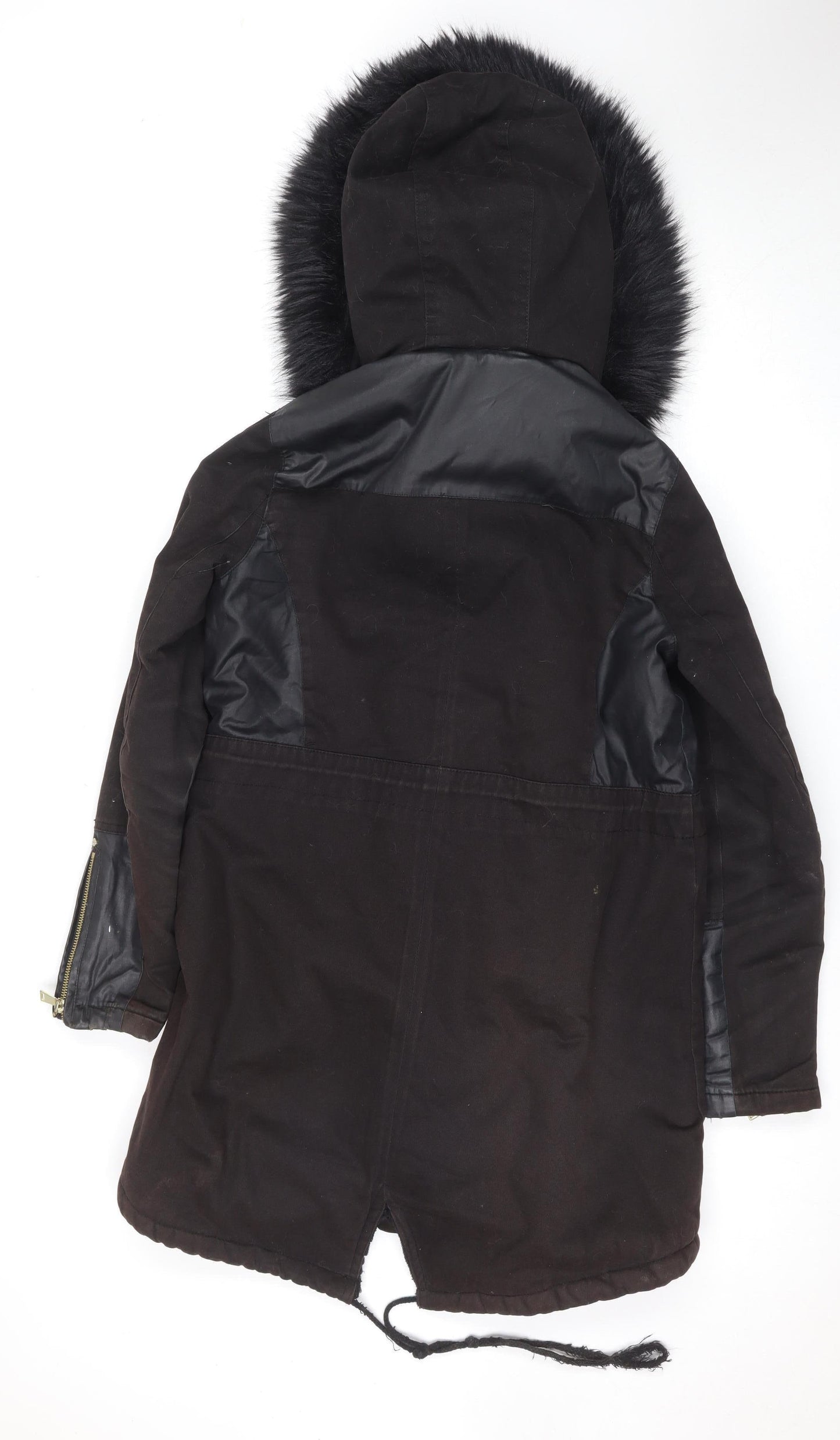 Womens UK Size 10 River Island Black Bomber Jacket