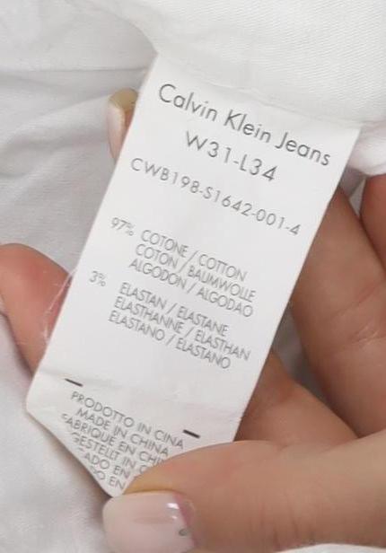 Calvin Klein Women's White Casual Trousers W31 L34