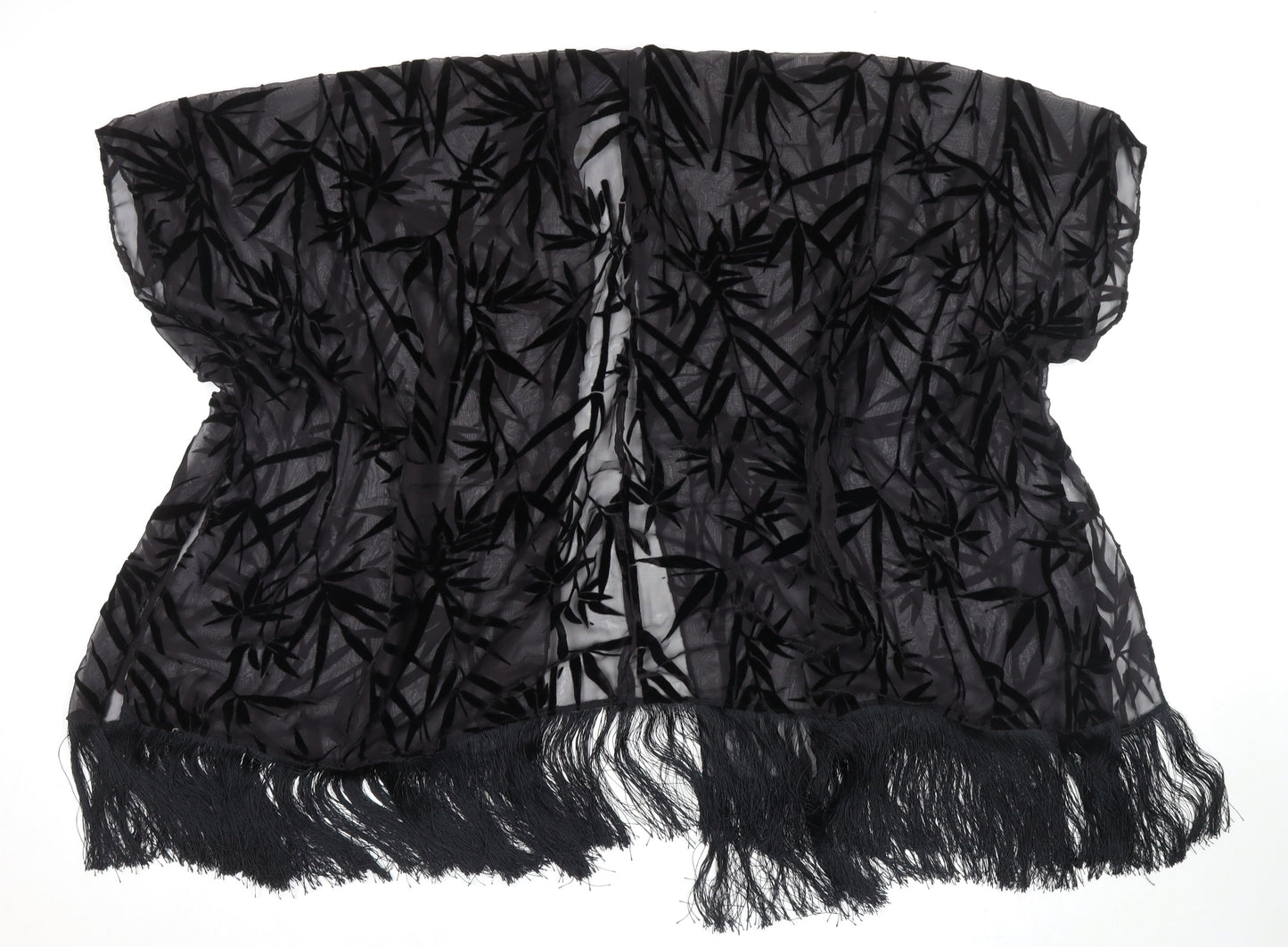 Marks and Spencer Women's Black Cape Fringe Detail