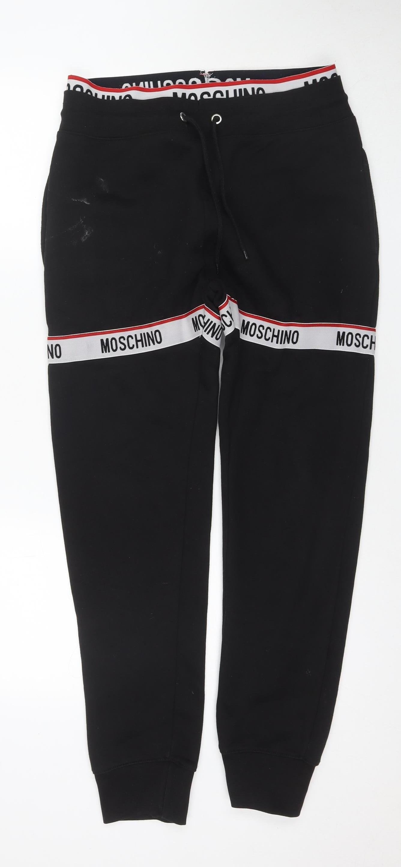 Moschino Men's Black Jogger Trousers M