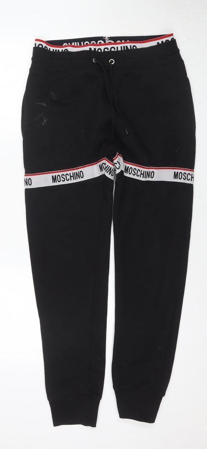 Moschino Men's Black Jogger Trousers M