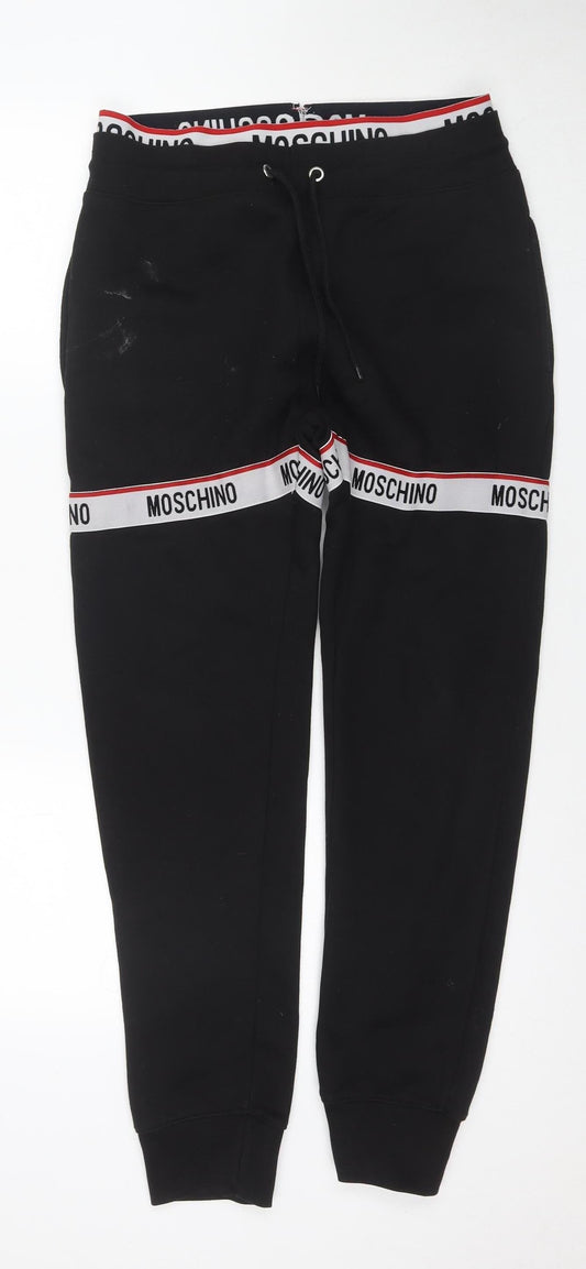 Moschino Men's Black Jogger Trousers M