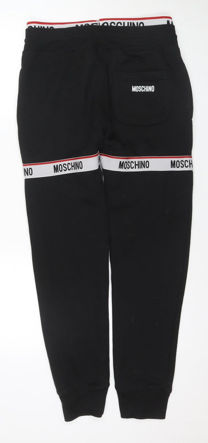 Moschino Men's Black Jogger Trousers M