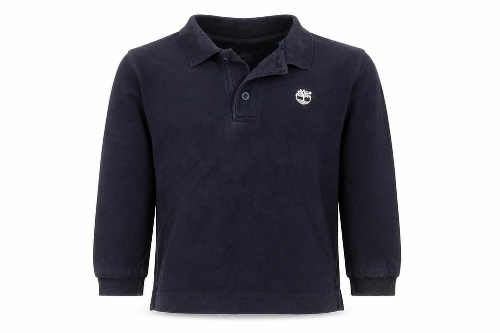 Timberland Boys Black Polo 6 Years Long Sleeve Top