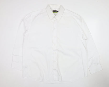 Mens UK Collar Size 17 Marks and Spencer Smart White  Dress Shirt