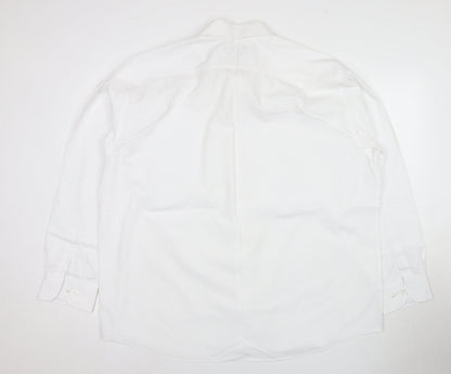 Mens UK Collar Size 17 Marks and Spencer Smart White  Dress Shirt