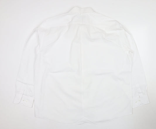 Mens UK Collar Size 17 Marks and Spencer Smart White  Dress Shirt