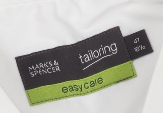 Mens UK Collar Size 17 Marks and Spencer Smart White  Dress Shirt